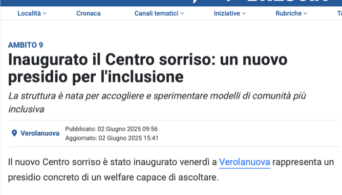 Prima Brescia | Inaugurazione Centro del sorriso 