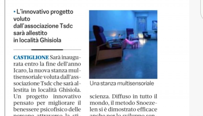 Icaro entro l'anno apre la stanza multisensoriale a Castiglione delle stiviere